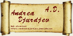 Andrea Đurđev vizit kartica